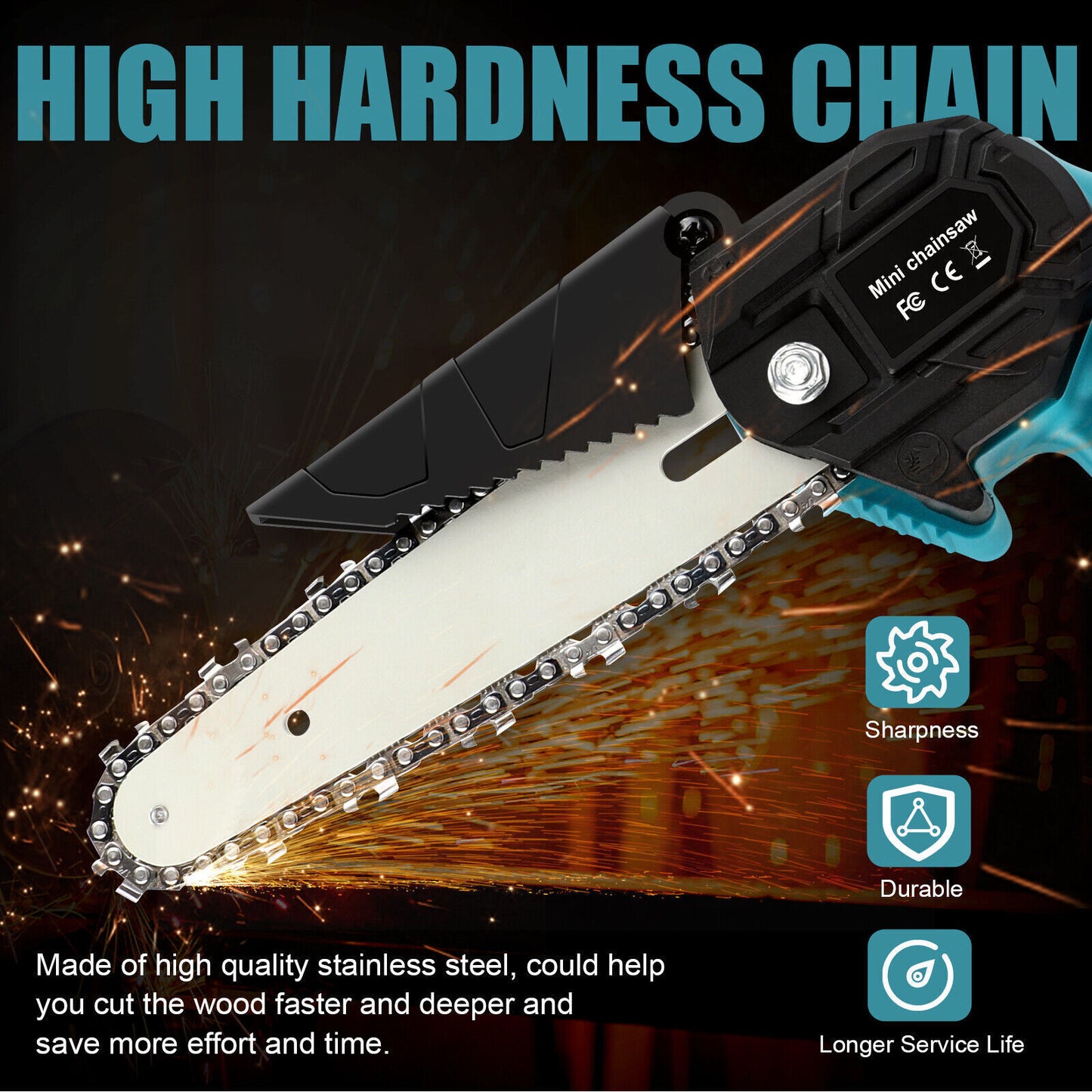 36V Cordless Mini Chainsaw – Powerful, Lightweight & Ready for Any Job