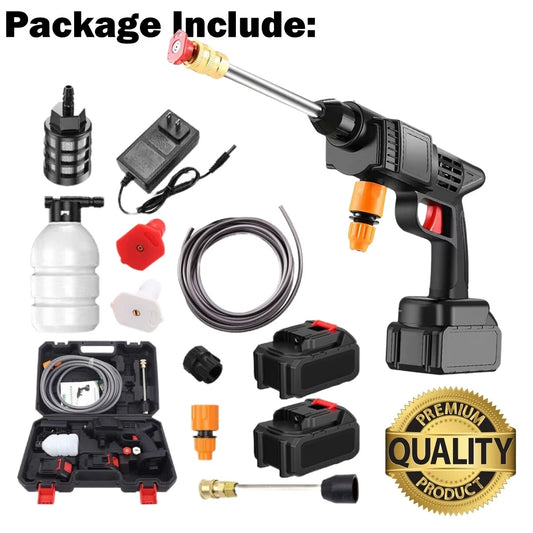 48V Cordless High-Pressure Washer Gun – Dual Battery Power Cleaner for Cars & More