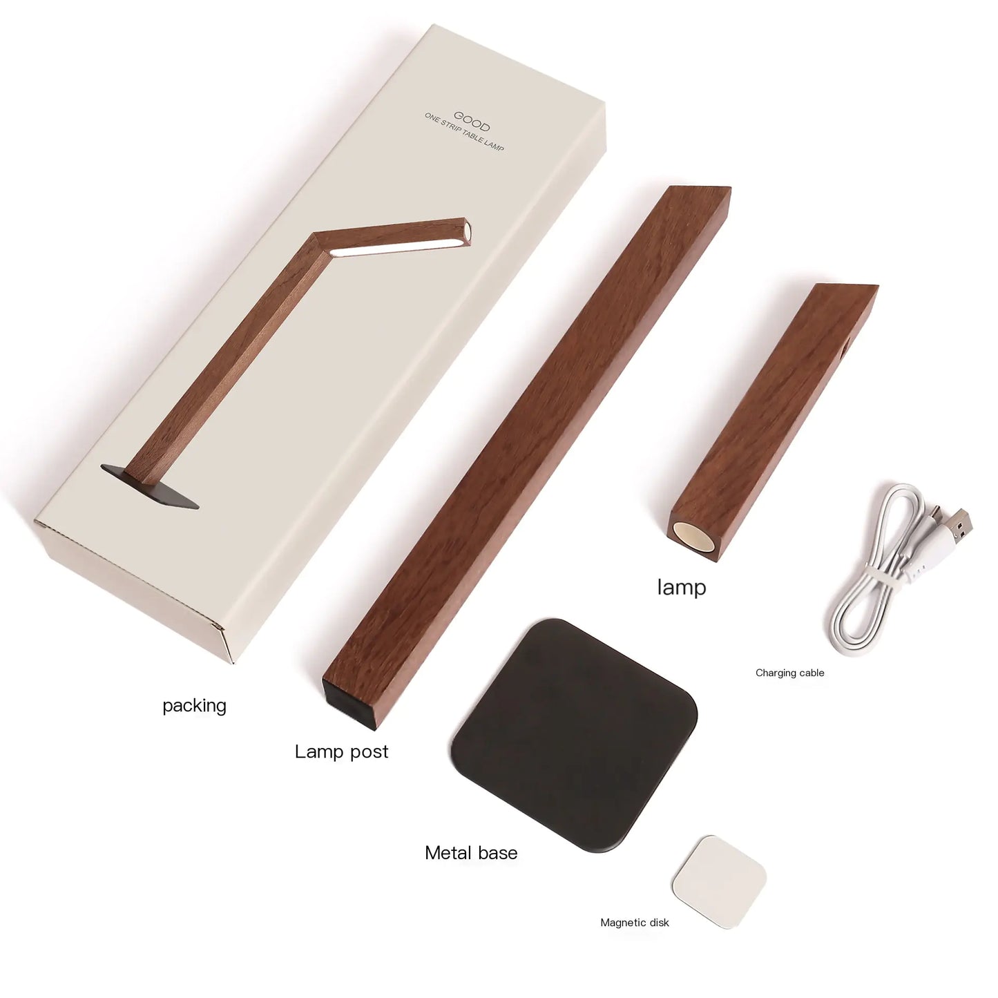 Sleek Wooden LED Night Lamp
