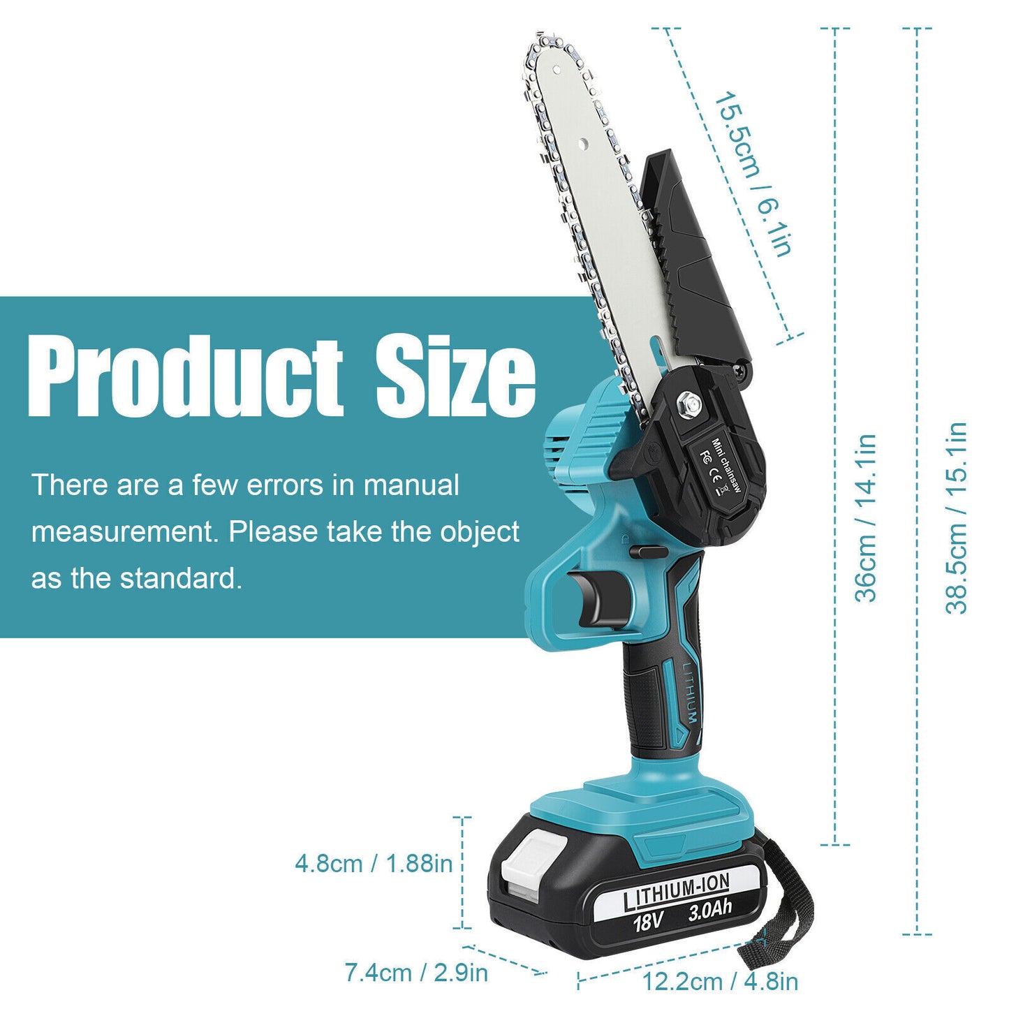 36V Cordless Mini Chainsaw – Powerful, Lightweight & Ready for Any Job