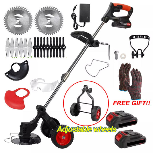 36V Cordless 3-in-1 Electric Grass Trimmer & Brush Cutter – Whipper Snipper Lawn Mower