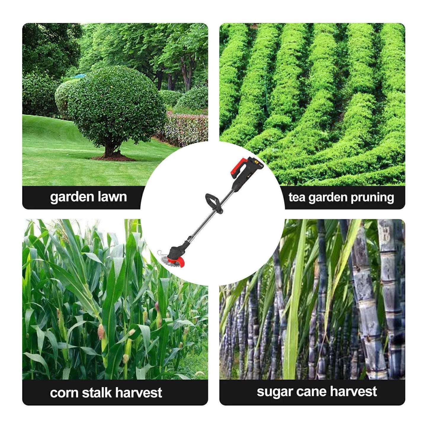 36V Cordless 3-in-1 Electric Grass Trimmer & Brush Cutter – Whipper Snipper Lawn Mower