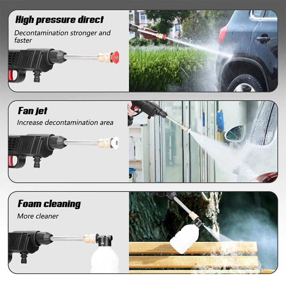 48V Cordless High-Pressure Washer Gun – Dual Battery Power Cleaner for Cars & More