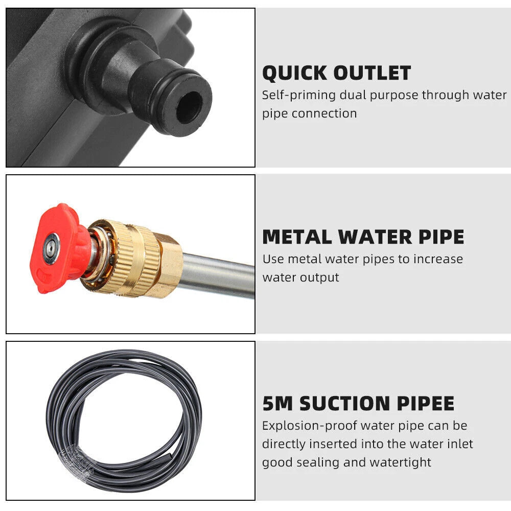 48V Cordless High-Pressure Washer Gun – Dual Battery Power Cleaner for Cars & More