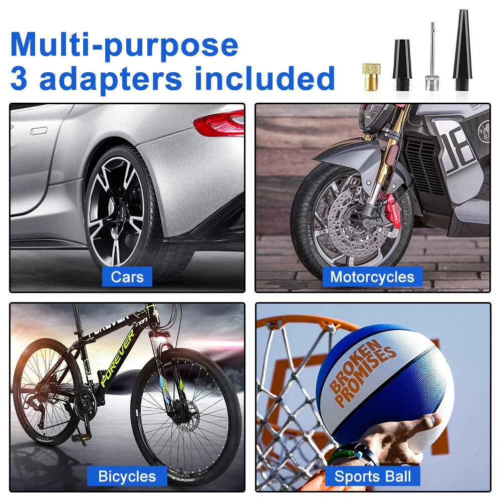 Cordless Car Tyre Inflator – USB Rechargeable Portable Air Pump