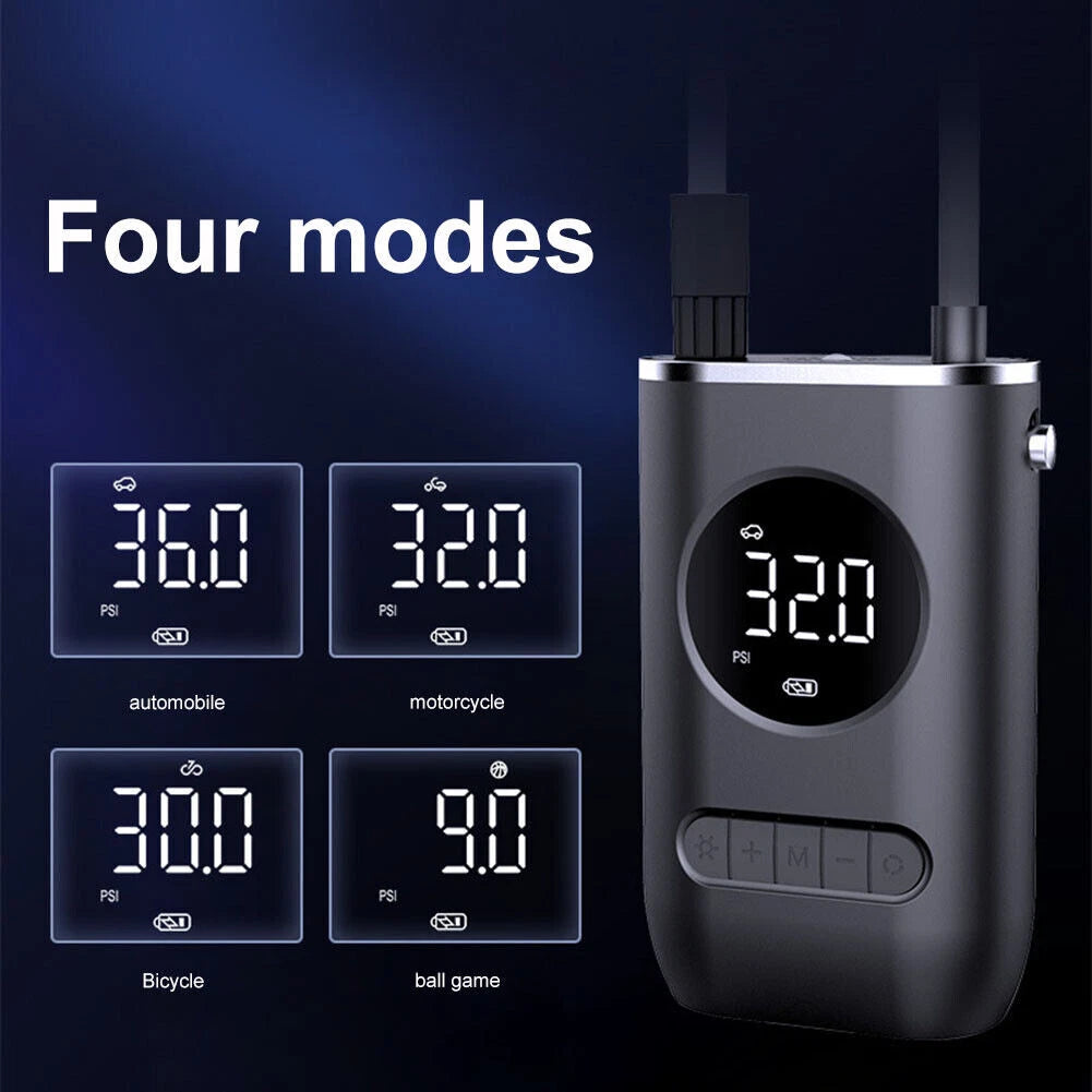 Cordless Car Tyre Inflator – USB Rechargeable Portable Air Pump